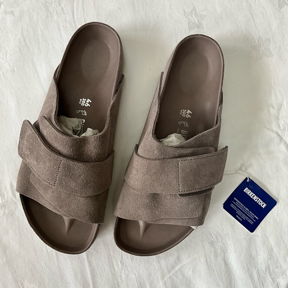 Birkenstock Grey Taupe Suede leather Sandals